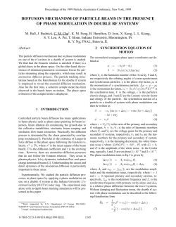 Diffusion Mechanism of Particle Beams in the Presence of Phase