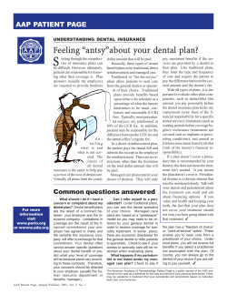 Feeling &ldquo;antsy&rdquo;about your dental plan?