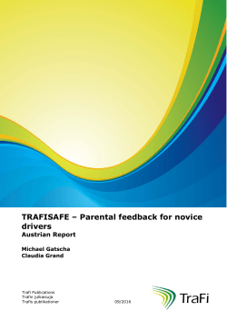 TRAFISAFE - Parental feedback for novice drivers Austrian report