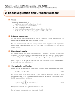 2. Linear Regression and Gradient Descent
