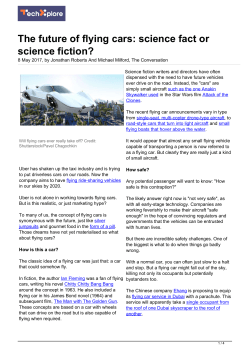 The future of flying cars: science fact or science fiction?