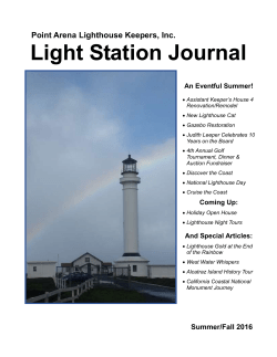 Light Station Journal - Point Arena Lighthouse