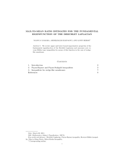 Max-to-Mean Ratio Estimates for the Fundamental