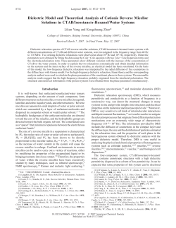 Dielectric Model and Theoretical Analysis of Cationic Reverse