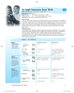 An Angel Announces Jesus` Birth