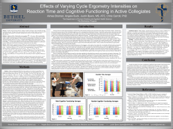 Effects of Varying Cycle Ergometry Intensities on