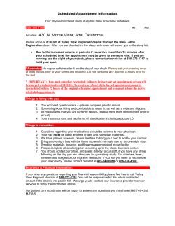 Scheduled Appointment Information