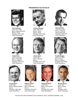 Presidents Facts #35-44