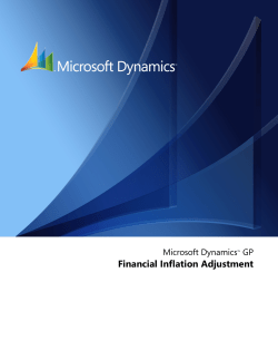 Financial Inflation Adjustment