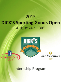 Internship Program - Dick`s Sporting Goods Open