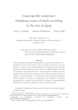 Cause-specific senescence: classifying causes of death according