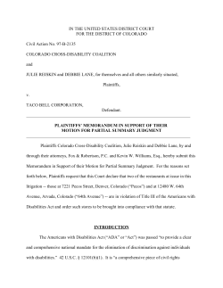 N:\Cases\INACTIVE cases\Taco Bell\Pleadings\Pl`s SJ memo