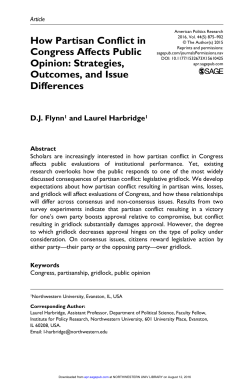 How Partisan Conflict in Congress Affects Public Opinion