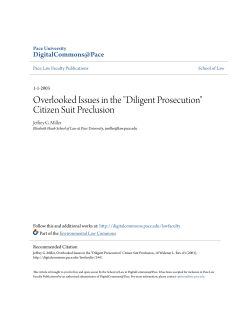 Diligent Prosecution - DigitalCommons@Pace