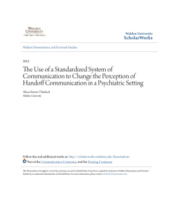 The Use of a Standardized System of