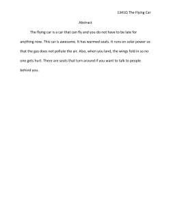 1341Q The Flying Car Abstract The flying car is a car that