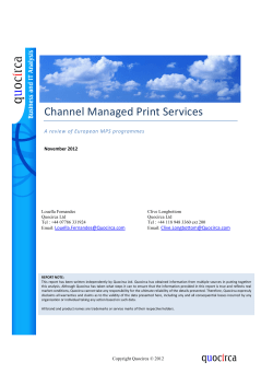 Channel Managed Print Services
