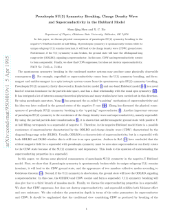 Pseudospin SU (2) Symmetry Breaking, Charge Density Wave and