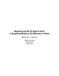 Modeling the BP Oil Spill of 2010: A Simplified Model of Oil Diffusion