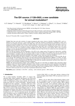 The IDV source J 1128+ 5925, a new candidate for annual