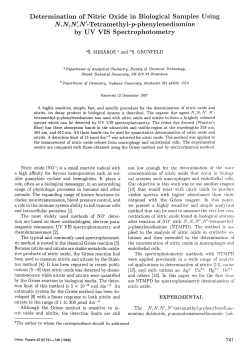 Determination of Nitric Oxide in Biological