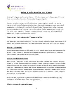 Safety Plan for Families and Friends