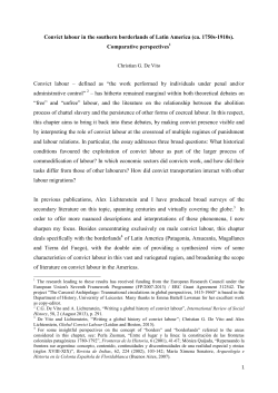 Convict labour in the southern borderlands