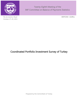 Coordinated Portfolio Investment Survey of Turkey
