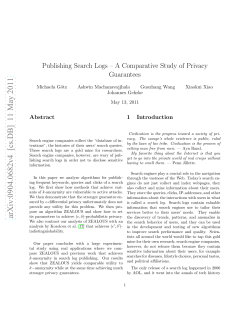 Privacy in Search Logs