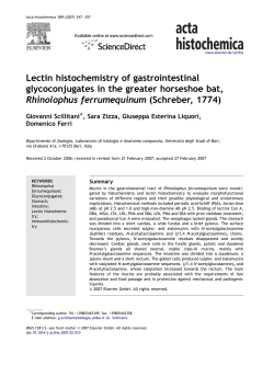 Lectin histochemistry of gastrointestinal glycoconjugates in