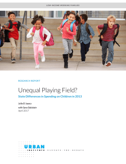 Unequal Playing Field? State Differences in Spending on Children