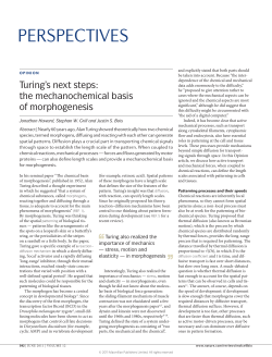Turing`s next steps: the mechanochemical basis of morphogenesis