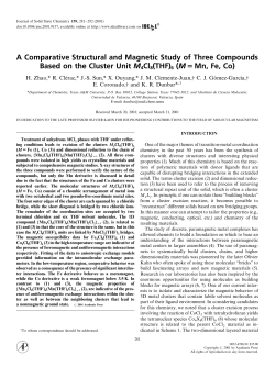 A Comparative Structural and Magnetic Study of Three Compounds