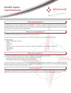 Hyperlipidaemia