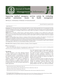 Improving medical emergency services system by evaluating patient