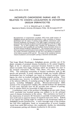 INCOMPLETE CHROMOSOME PAIRING AND ITS