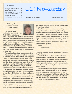 October Newsletter - James Madison University