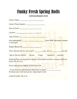 fill out this form - Funky Fresh Spring Rolls