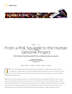 lab_news_files/The Story of Polymerase Chain Reaction Begins in