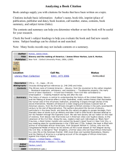 Analyzing a Citation of a Book Record