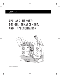 cpu and memory: design, enhancement, and implementation