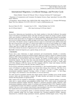 International Migration, Livelihood Strategy, and Poverty Cycle