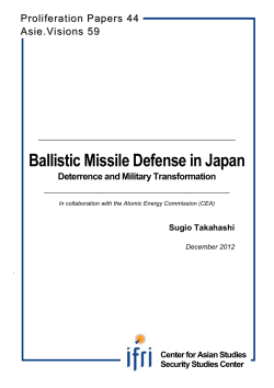 Ballistic Missile Defense in Japan