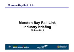 Moreton Bay Rail Link: industry briefing (June 2011)