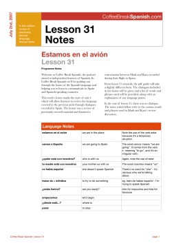 Lesson 31 Notes