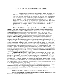 Chapter Four: Sinhasan Battisi