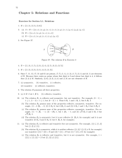 Chapter 5: Relations and Functions