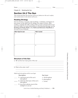 textbook reading guide THE SUN
