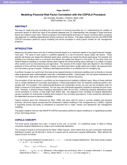 Modeling Financial Risk Factor Correlation with the