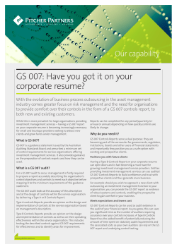 GS 007: Have you got it on your corporate resume?
